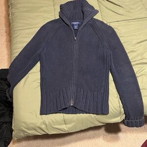 Abercrombie & Fitch Charcoal Zip-Up Sweater
